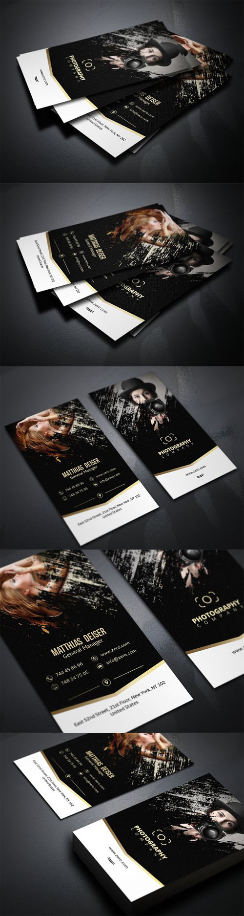 Gold Photography Business Card 1339447