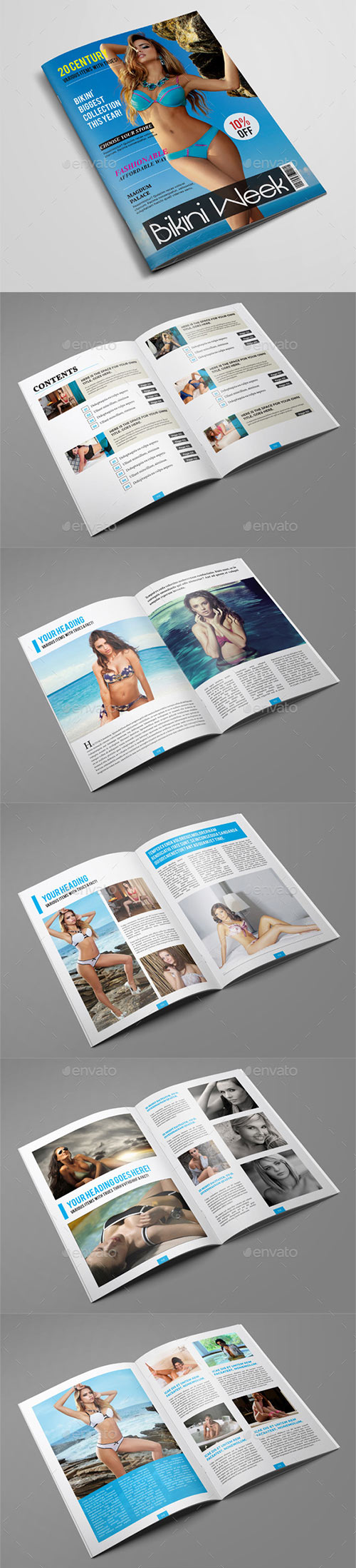 Bikini Magazine Template 42 Pages V3 10365955