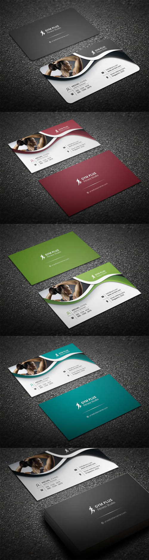 Gym Fitness Business Card 1338388