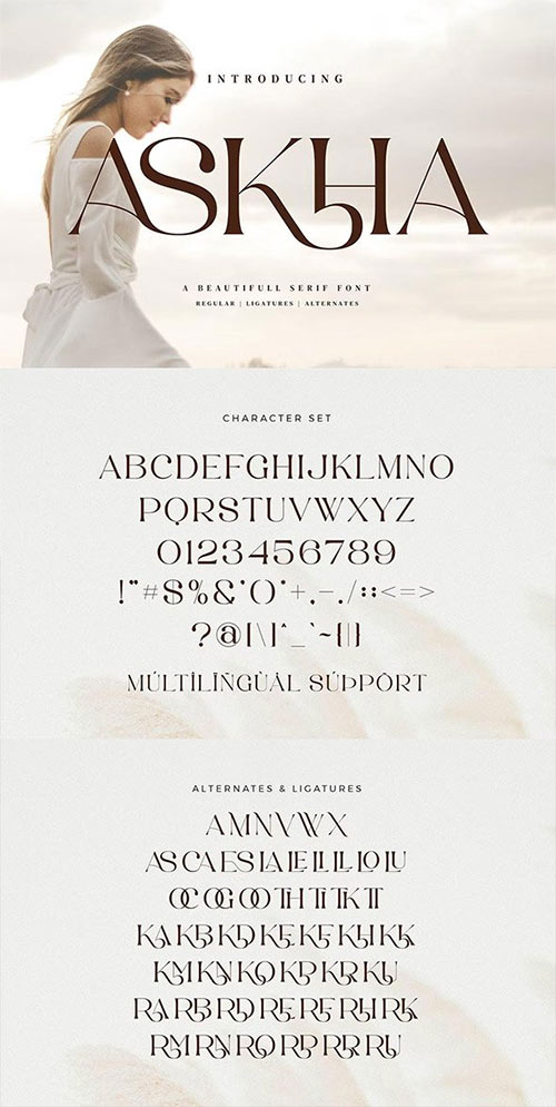 Askha - Stylish Ligature Font 92301417