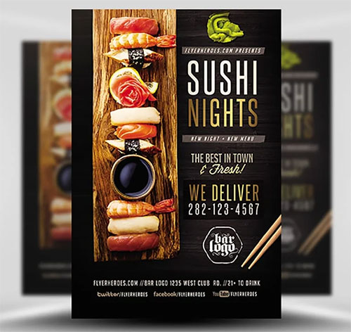 Flyer Template - Sushi Nights