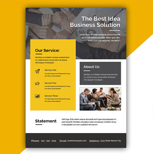 The Best Idea Business Solution Flyer 524534781