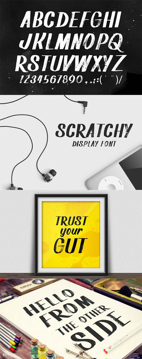 Scratchy Display Font