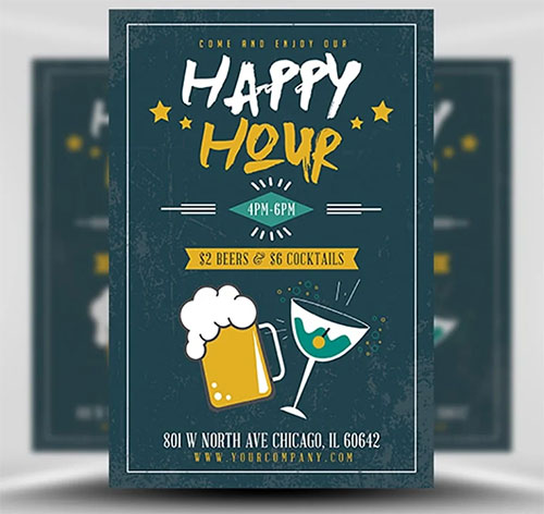 Flyer Template - Simple Happy Hour