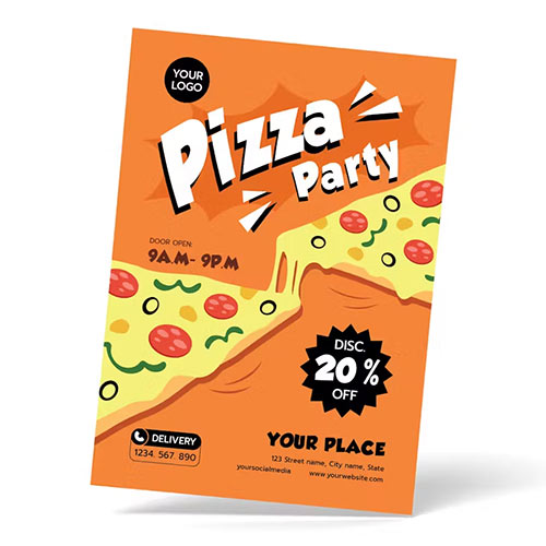 Pizza Party Flyer V5C8SXU
