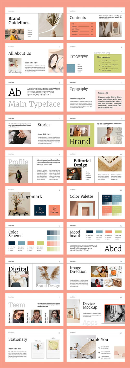 Brand Guidelines Presentation Layout 532852433