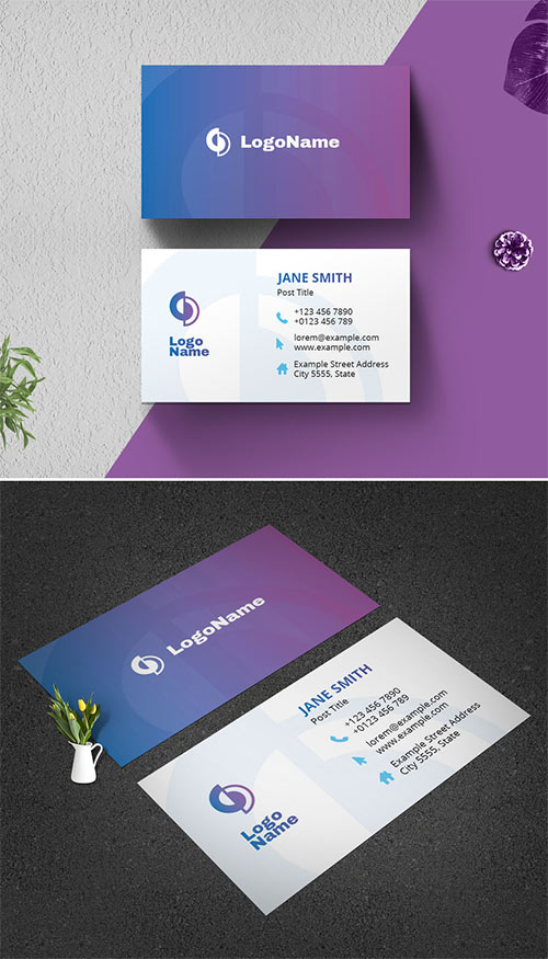 Gradient Business Card Layout 520105911