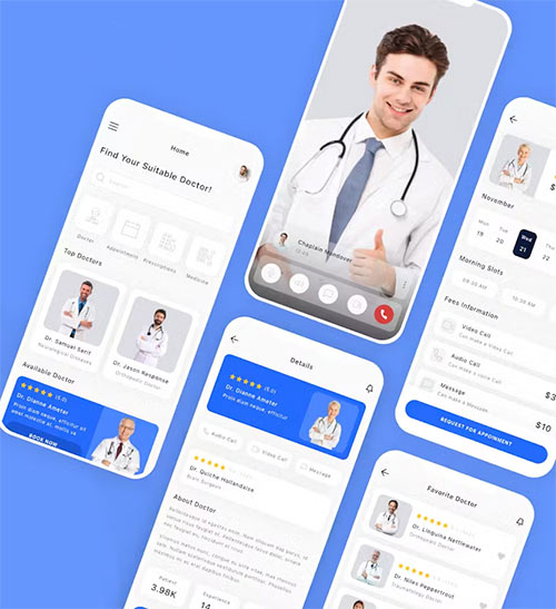 Online Doctor Consultation Mobile App UI Kit