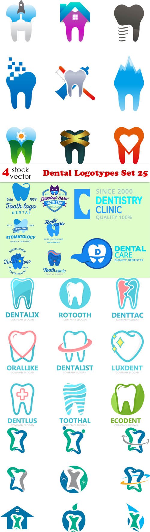 Vectors - Dental Logotypes Set 25