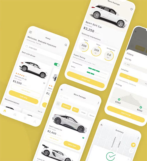 Car Shop Mobile App UI Kit