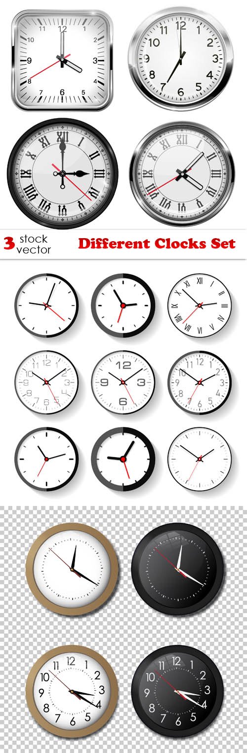 Vectors - Different Clocks Set 2