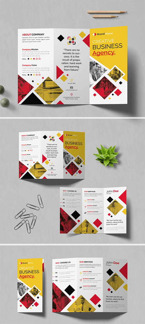 Business Trifold Brochure Layout 722994680