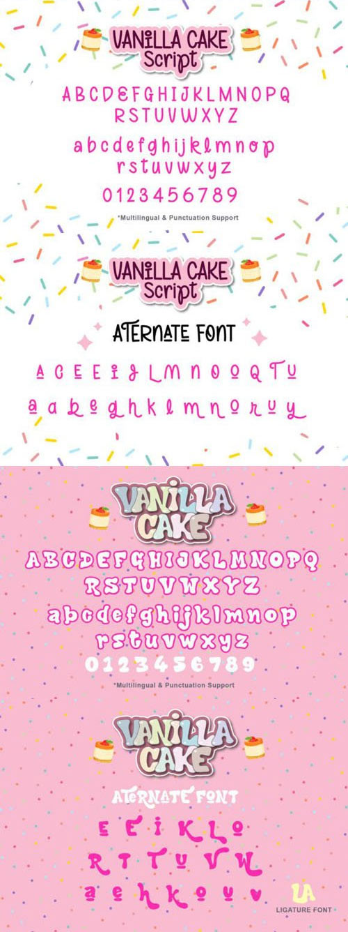 Vanilla Cake Font Duo
