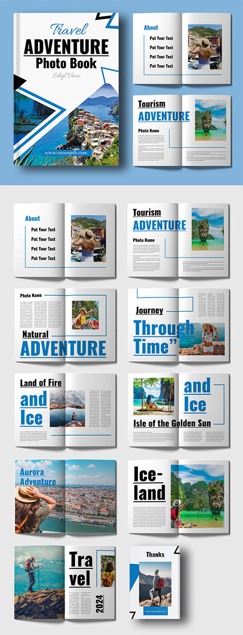 Adventure Photo Book Magazine Layout 722994547