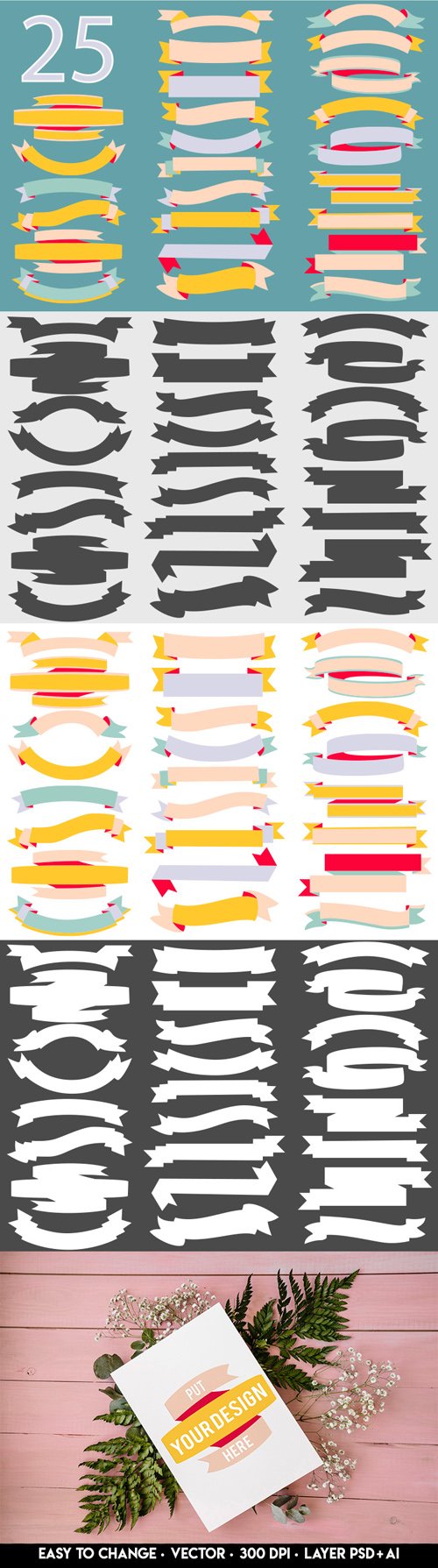Ribbon & Banners Vector Collection