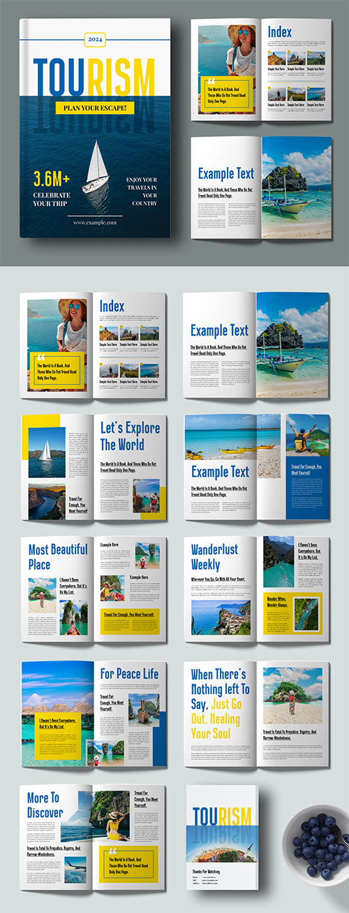 Travel Magazine Template Layout 722994500