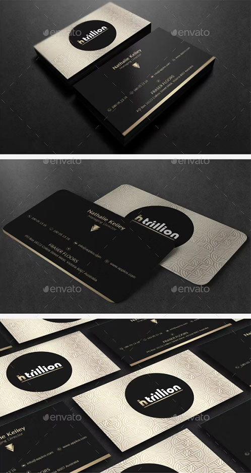 Gold And Black Business Card 15081614