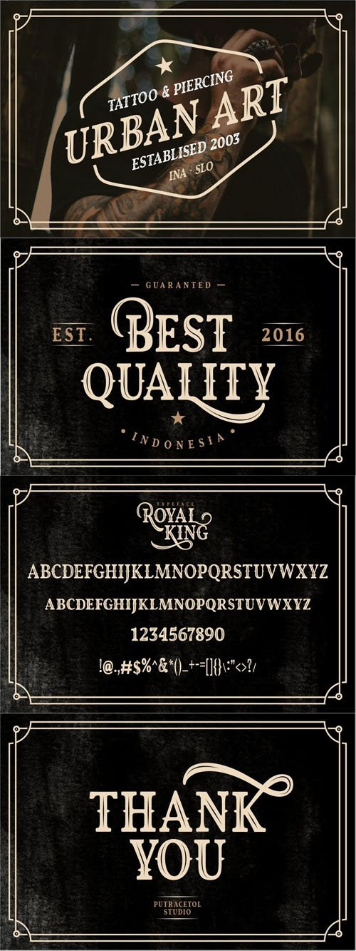 Royal King - Serif Vintage Display Typeface
