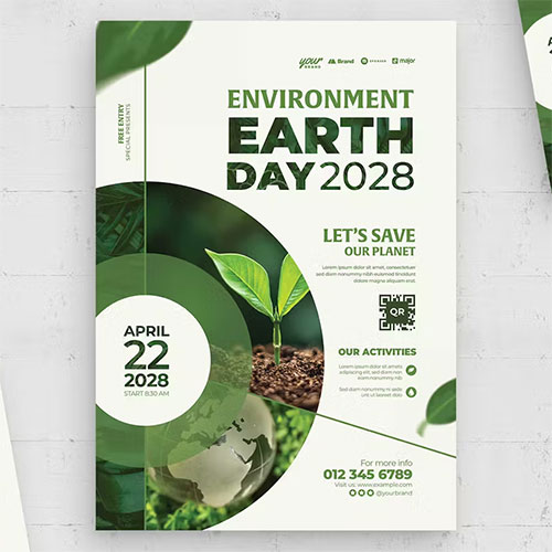 Earth Day Flyer Template 2E3V5Q5