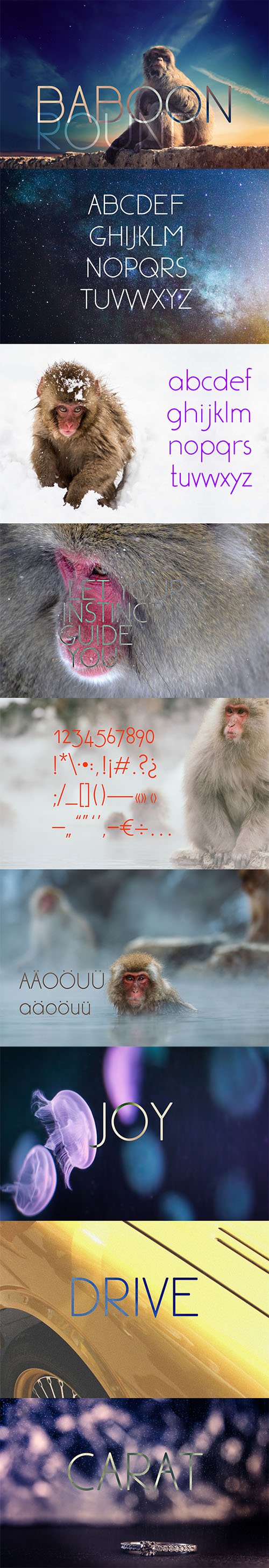 Baboon Round Font