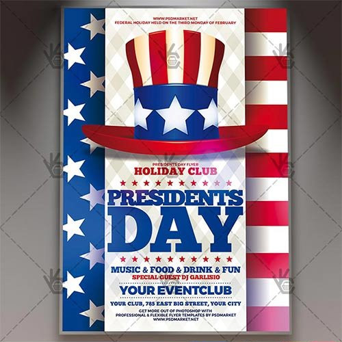 Presidents Day American Flyer - PSD Template