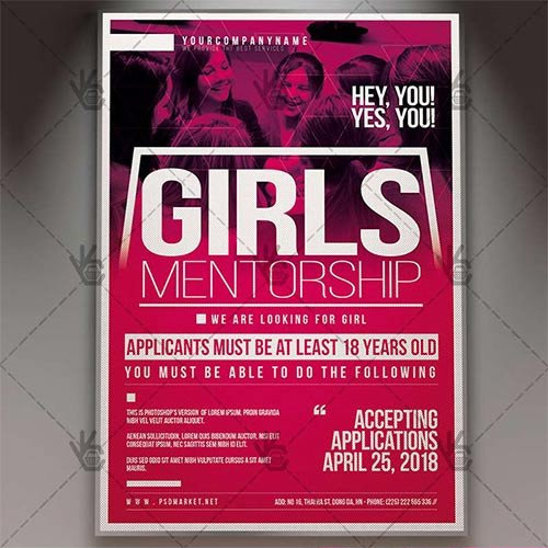 Girls Mentorship Flyer - Business PSD Template