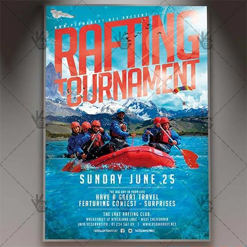 Rafting Flyer - Sport PSD Template