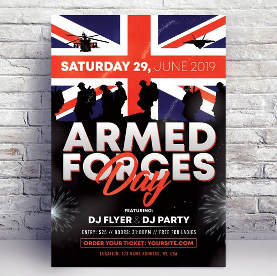 Armed Forces Day Flyer - PSD Template