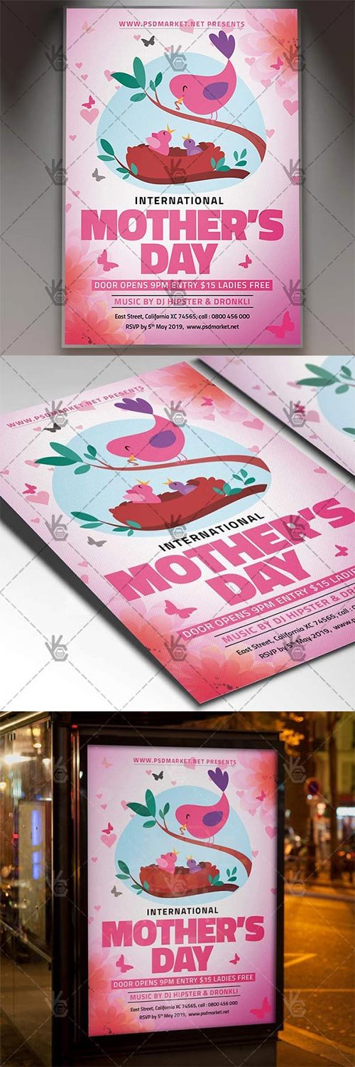 World Mothers Day Flyer - Club PSD Template