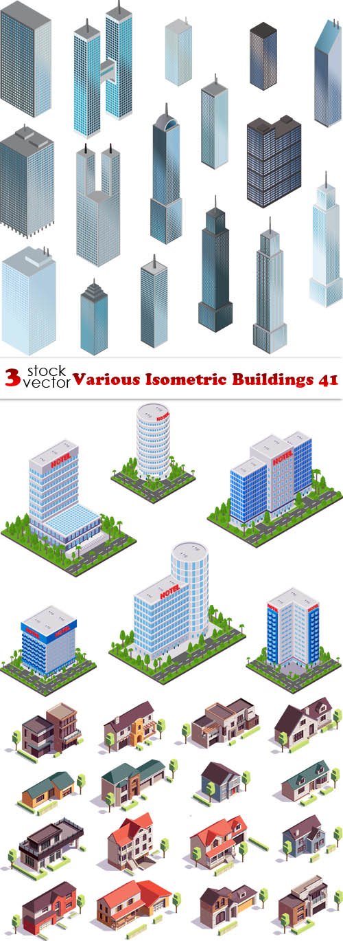 Vectors - Various Isometric Buildings 41