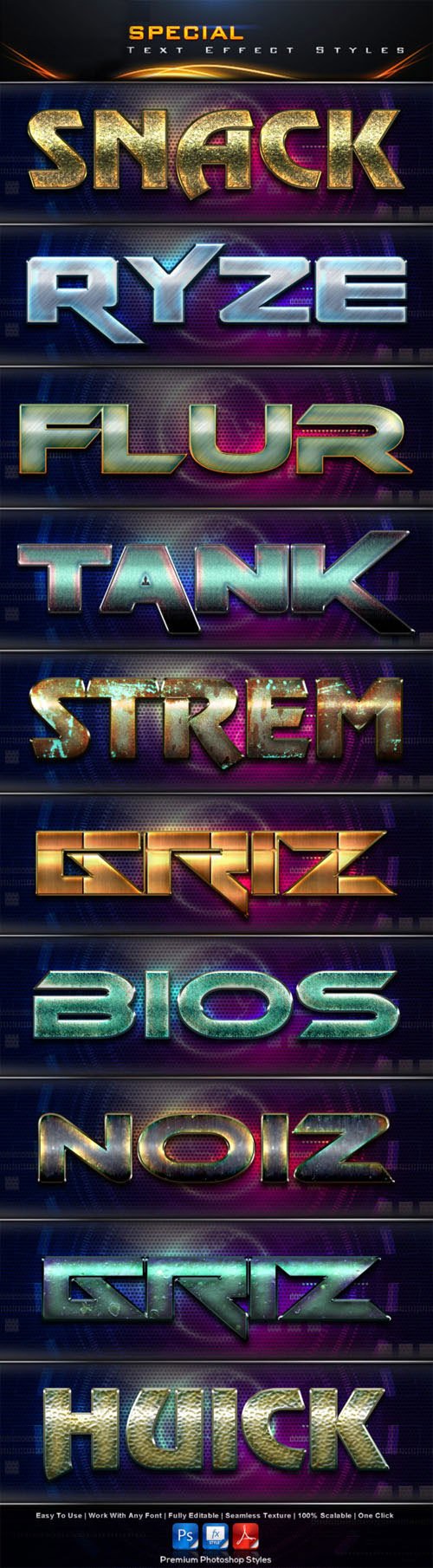 Special Styles & Text Effects for Photoshop