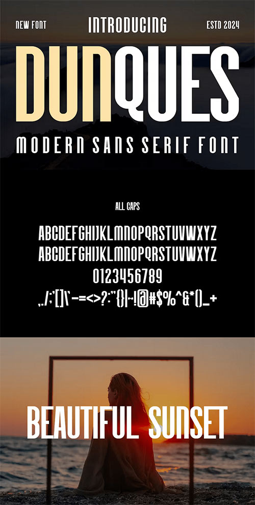 Dunques - Modern Sans Serif Font V59CHAP