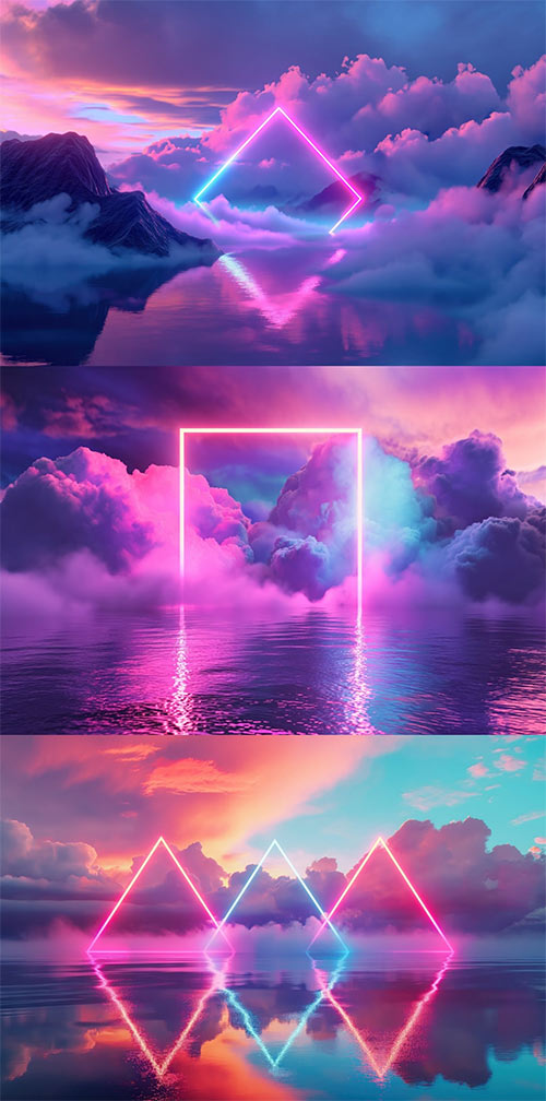 Neon Clouds Background Pack 5E5EXBM