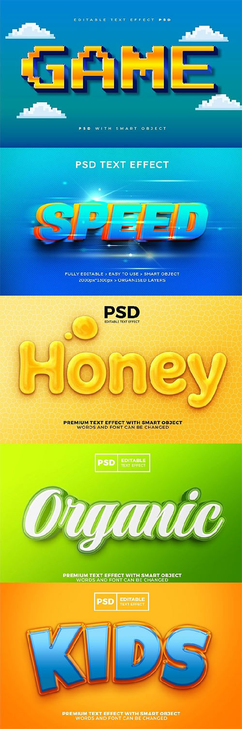 Psd text effect set part 4