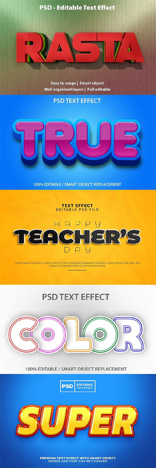 Psd text effect set part 4