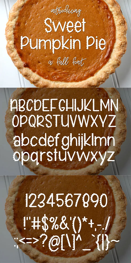 Sweet Pumpkin Pie Font 38517