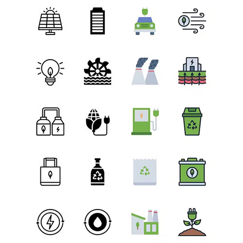 Green Energy Icons MEEK76M