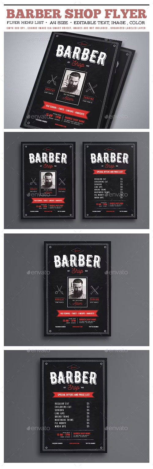 Barber Shop Flyer 15625792