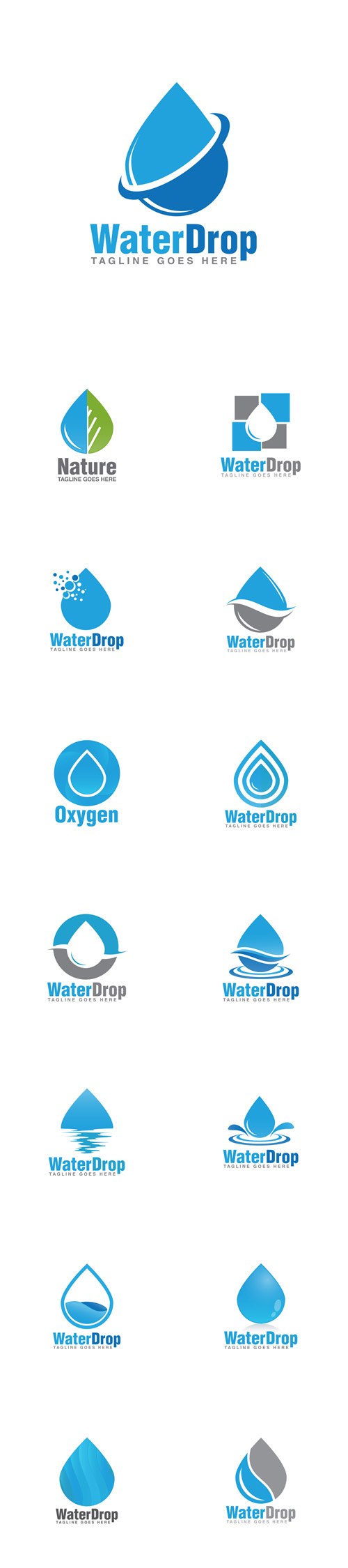 Vectors - Water Drop Logo Icons
