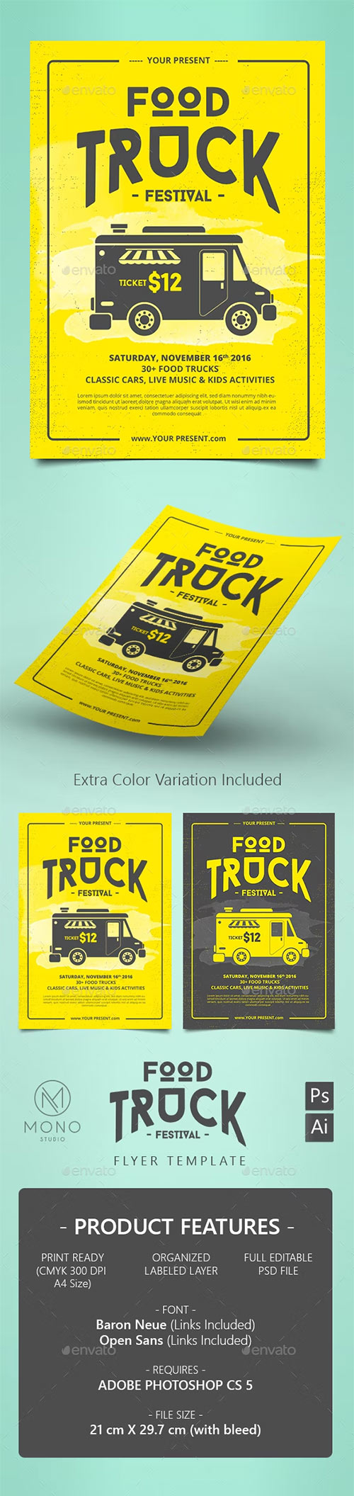 Food Truck Flyer / Poster 16216342