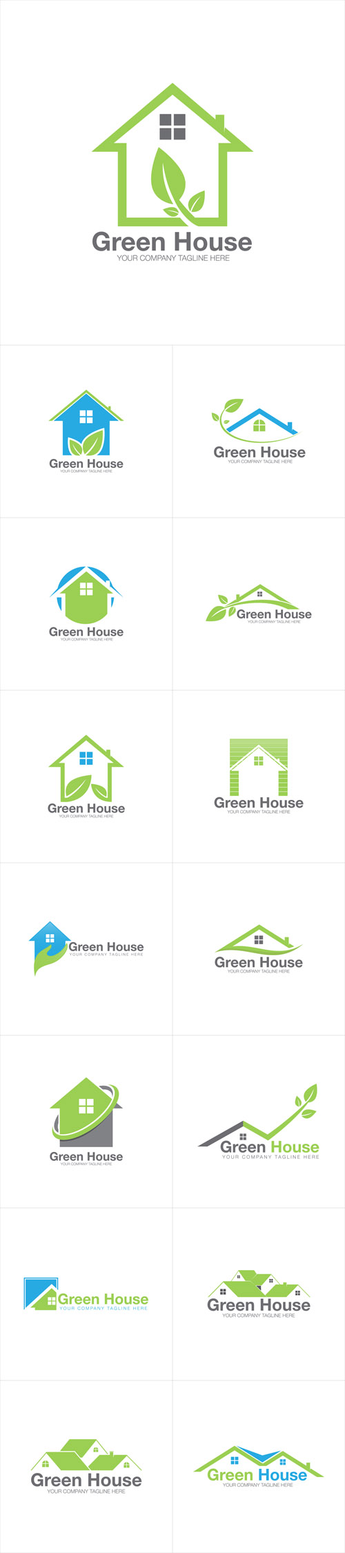 Vectors - House Home Green Nature Logo Icons
