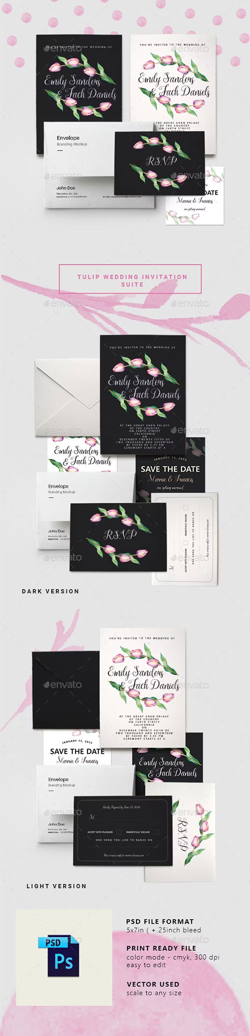 Tulip Wedding Invitation Suite 17999948