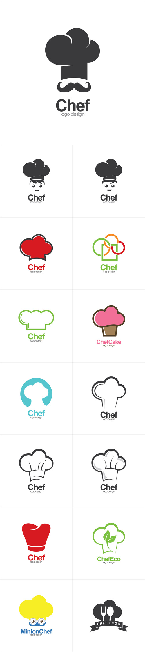 Vectors - Chef Hat Creative Concept Logo Design Templates