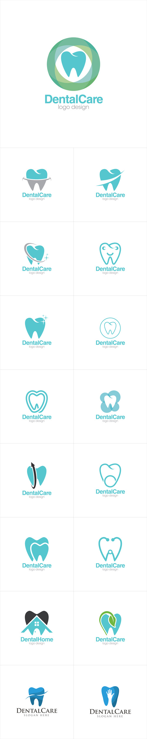 Vectors - Dental Care Creative Concept Logo Design Templates