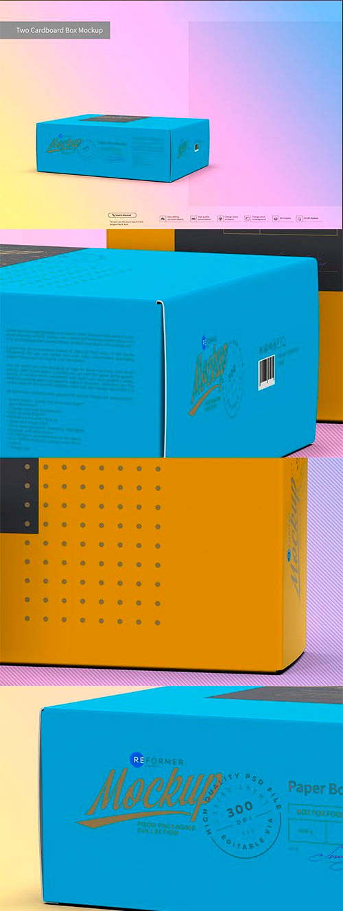 Two Cardboard Box Mockup 3062469