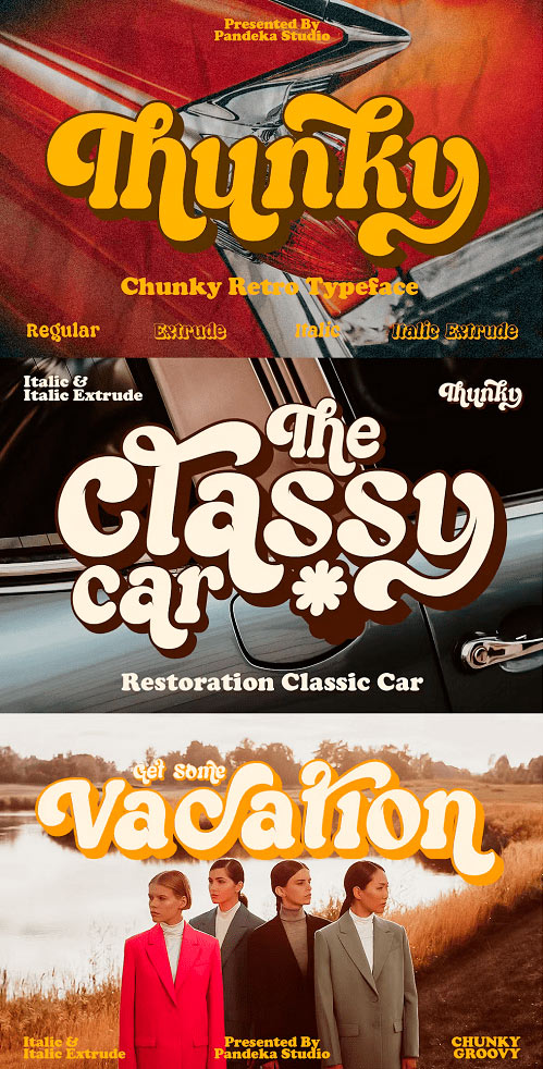 Thunky - Chunky Retro Typeface 92451571