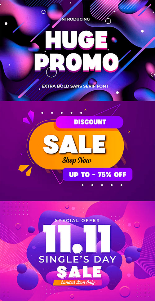 Huge Promo - Extra Bold Sans Serif Font 8HBNUQ7