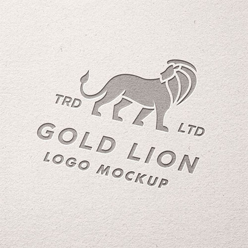 Paper Pressed Close-Up Logo Mockup 510100168