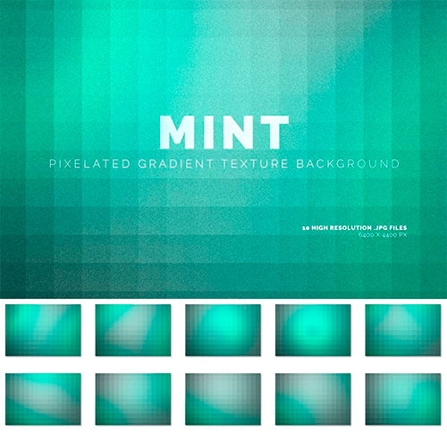 Mint Pixelated Gradient Texture Background Q87KAND