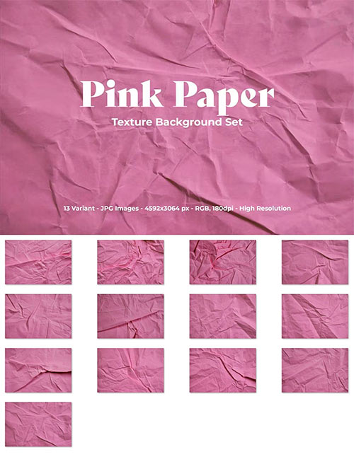 Pink Paper Texture Background Set QC3K4T5